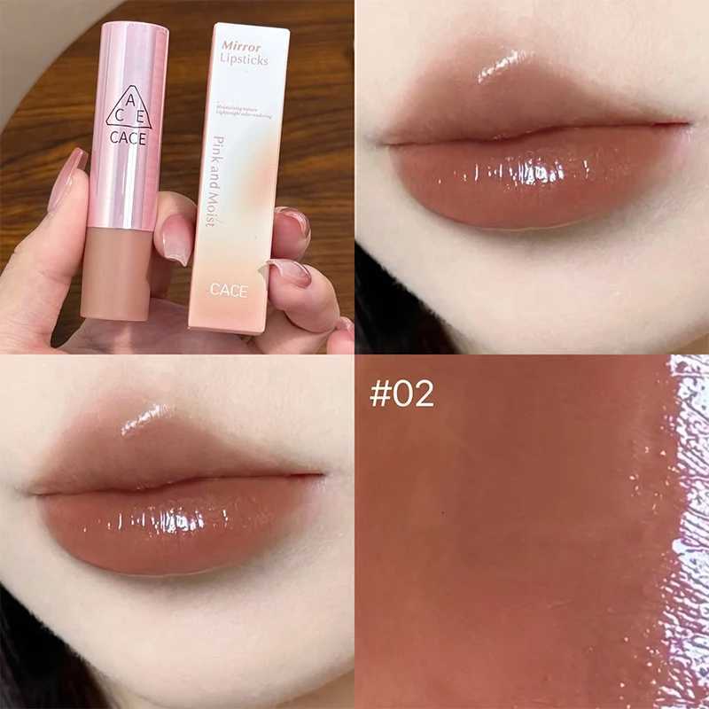 CACE 5 Colors Mirror Lipstick Hydrating Lip Stain Long Lasting Moisturzing Mirror Glass Lipstick Makeup Lip Tint Korean CosmeticT251110