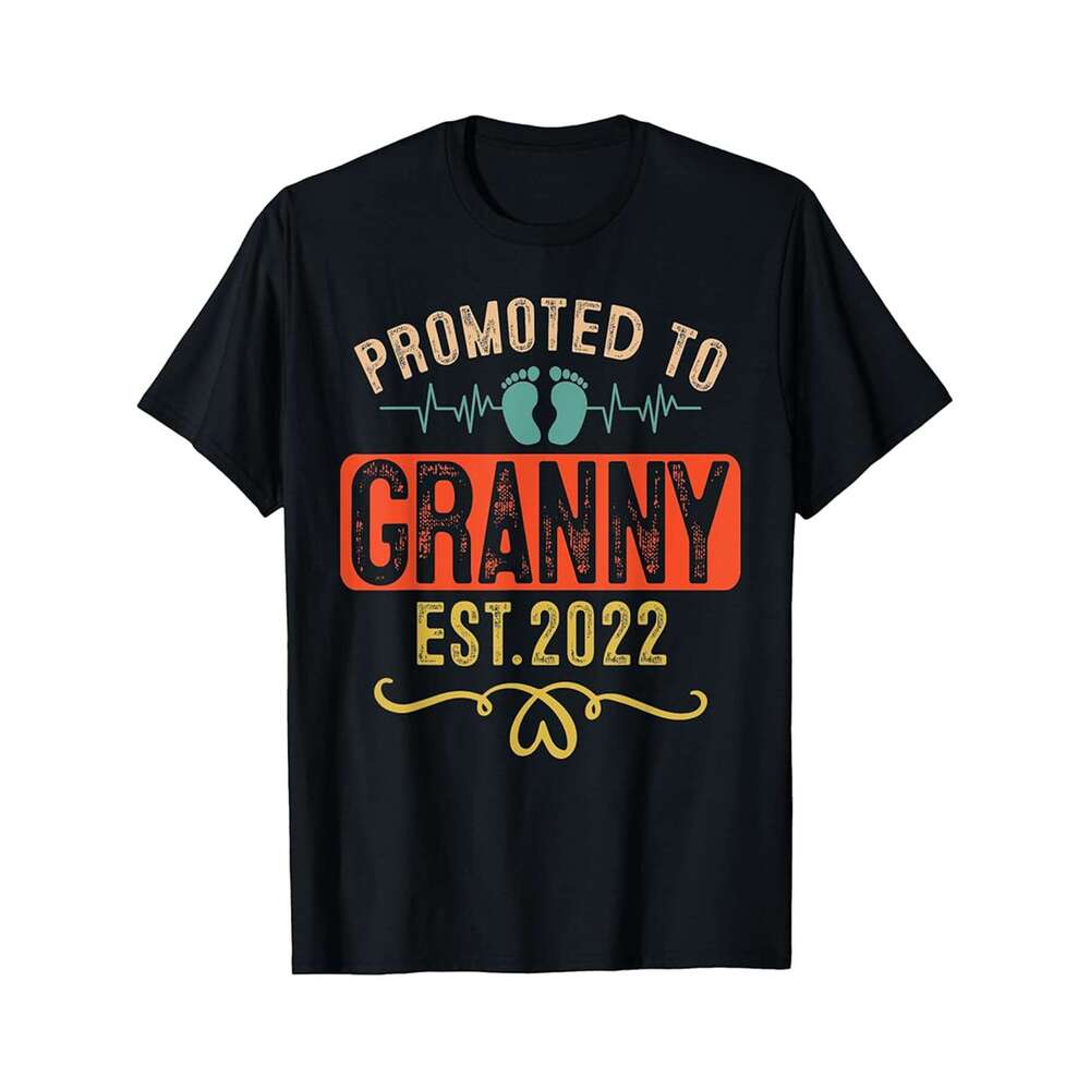 Designer T shirt Promoted to Great Grandma Est 2023 Floral First Time Grandma - 220g T shits