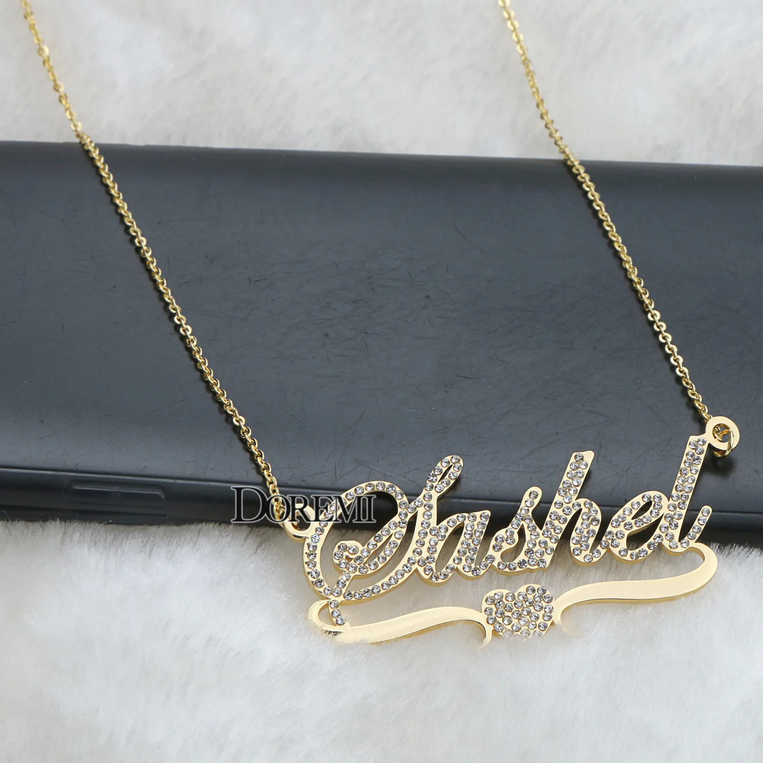 DOREMI 316L Stainlesss Custom Name Necklaces Pendant Letters Necklace for Women Custom Chain Jewelry Children Personalized Gold 250409