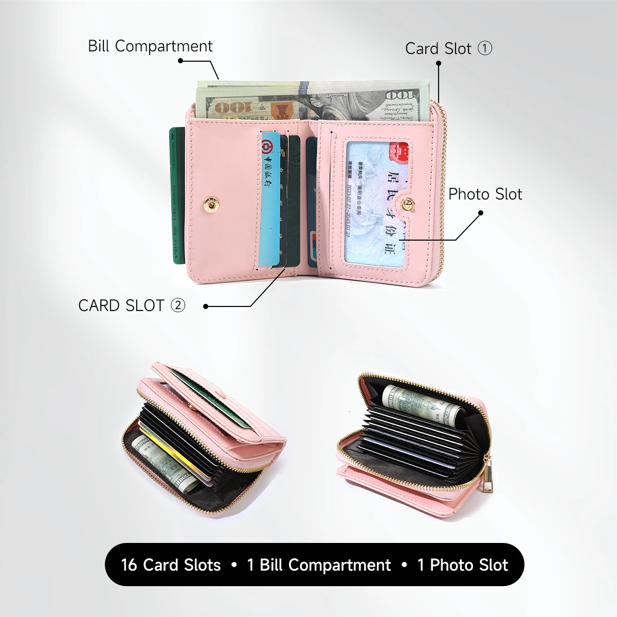 Tigernu Womans Wallets Pink Card Wallet Purses For Woman Genuine Leather Coin Purses Light Women Card Holders Female Card Bags R251110