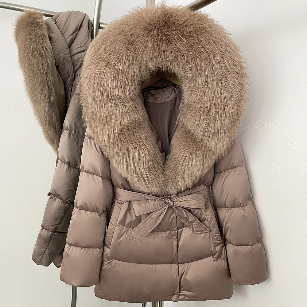OFTBUY y Large Natural Silver Fox Fur Hooded Thick Warm Female Parkas Waterproof Winter 90 Duck Down Jacket Women 251110