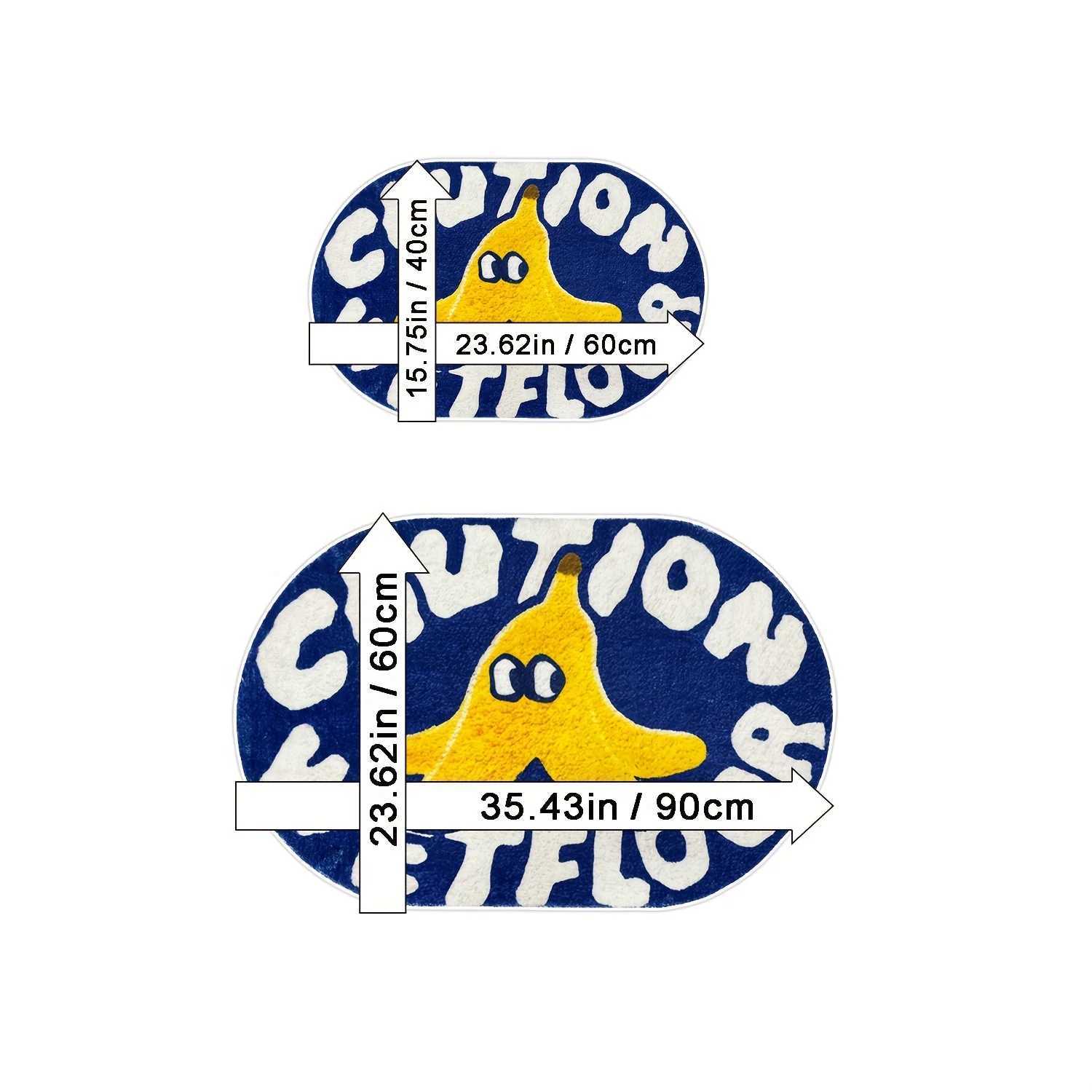 VIKAMA Cute Blue Bathroom Absorbent Mats Caution Wet Floor Doormats Rug For Bedroom Living Room Carpet Decorative Carpet Y251110