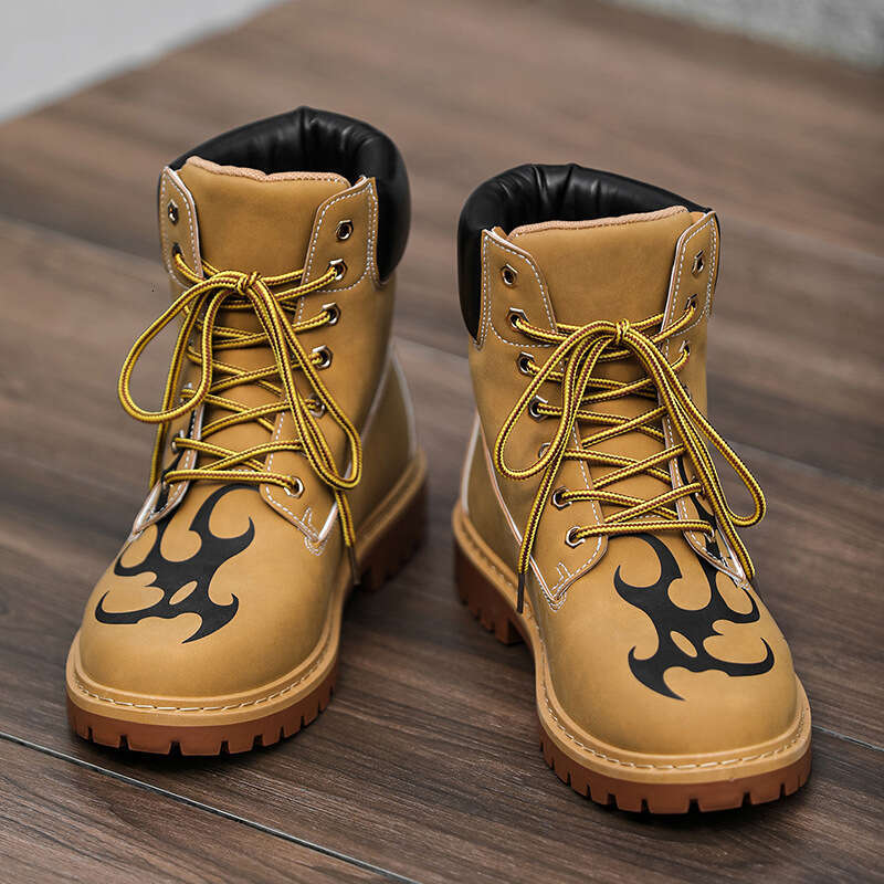 Niche Yellow Boots Parasitic Beast Series Casual Versatile Printed Set Sneakers Tattoo Stickers Original Design Z609