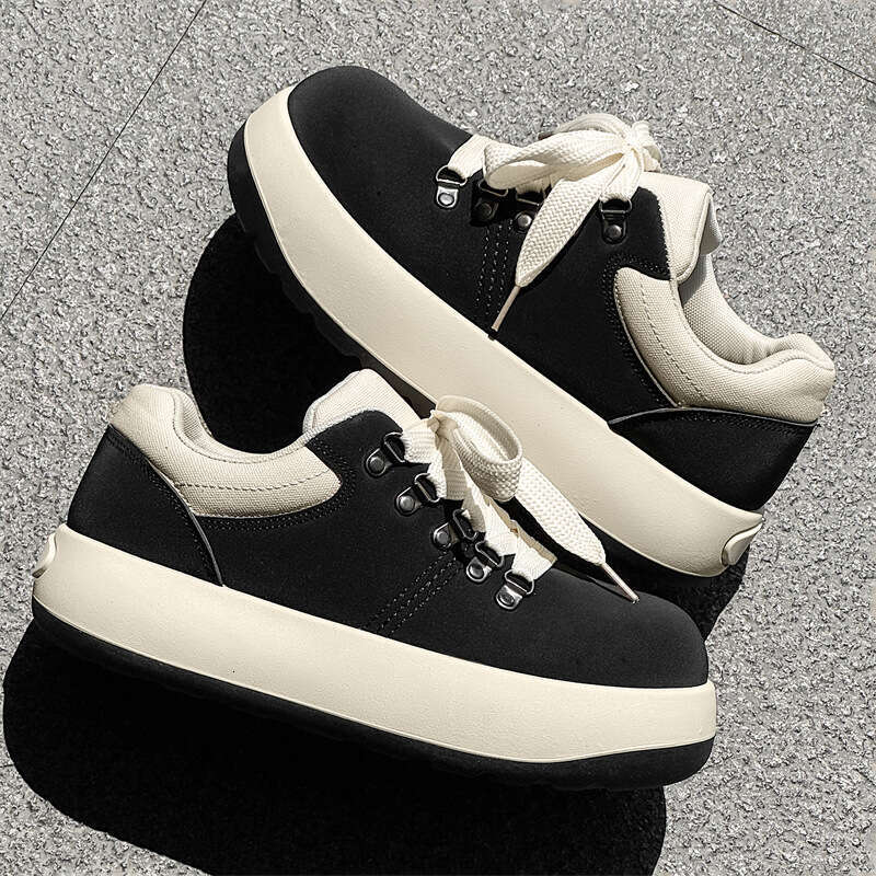 Niche Versatile Spring Summer New Low-top Loafers Men Thick-soled Sports Casual Sneakers Big-toe Shoes Z212