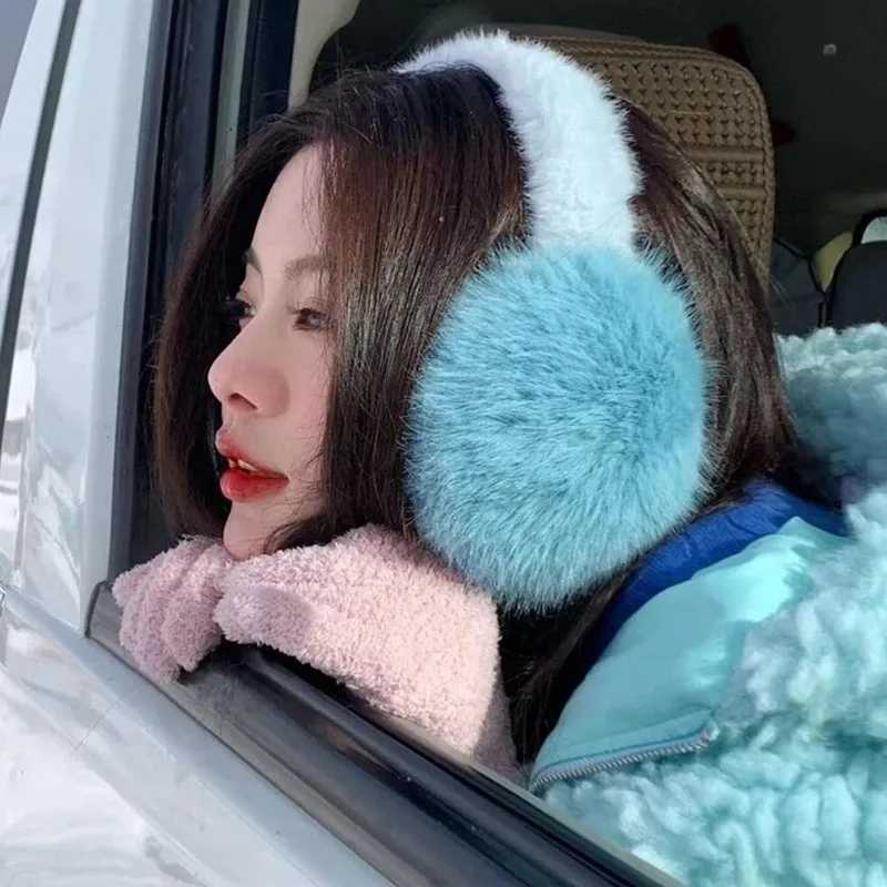 2025 Winter Solid Color Soft Plush Ear Warmer Earmuffs Warm Windproof Ear-Muffs Folding Earflap Ear Cover Outdoor Christmas Gift W251110