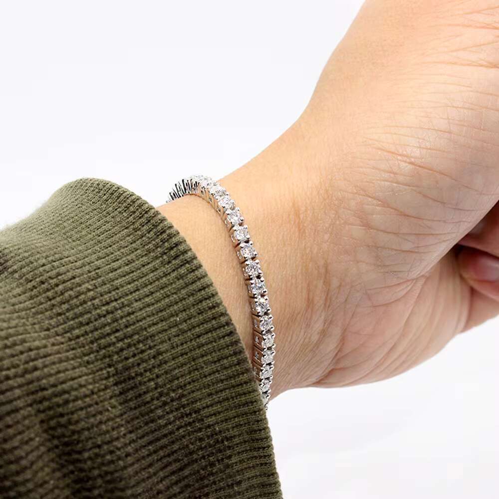Hot Sale 2mm 6inches Moissanite Diamond Tennis Bracelet D VVS Moissanite Diamond Tennis Link Chain for Men and Women