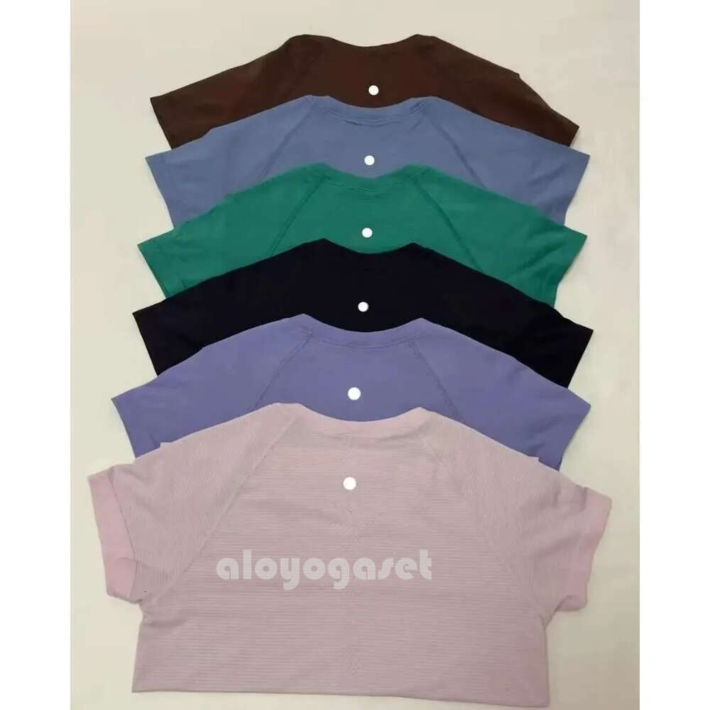 Women Yoga Outfit Long Sleeve Solid Color Nude luluity lemoner sweatshirt jacket Sports Waist sets T-Shirt Jogging Sportswear Blouse luluity lemoner shirt