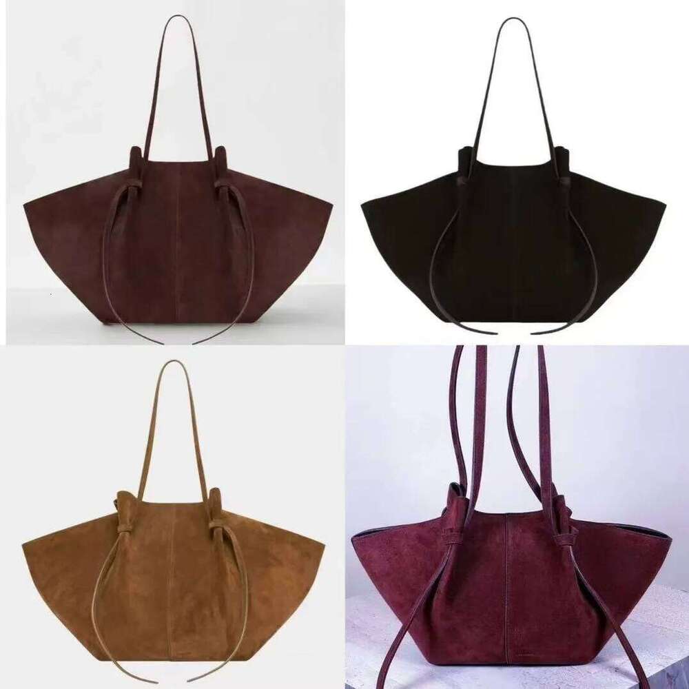 YUZEFI Retro Intellectual Versatile Shoulder Mochi Suede Frosted Simple Large Capacity Women's Tote Bag