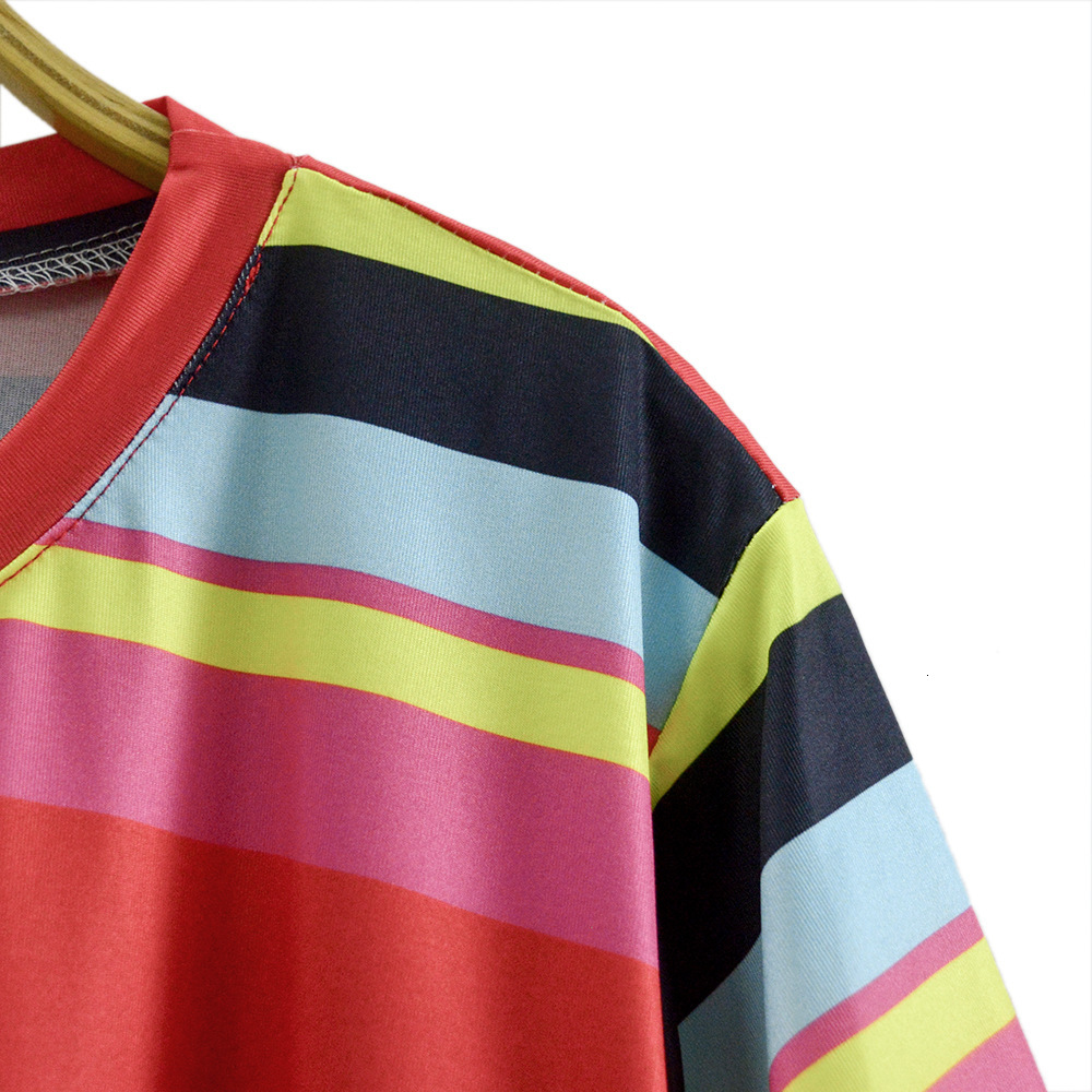 2025 summer new striped slim fit red plus size fat woman fashionable dress for women