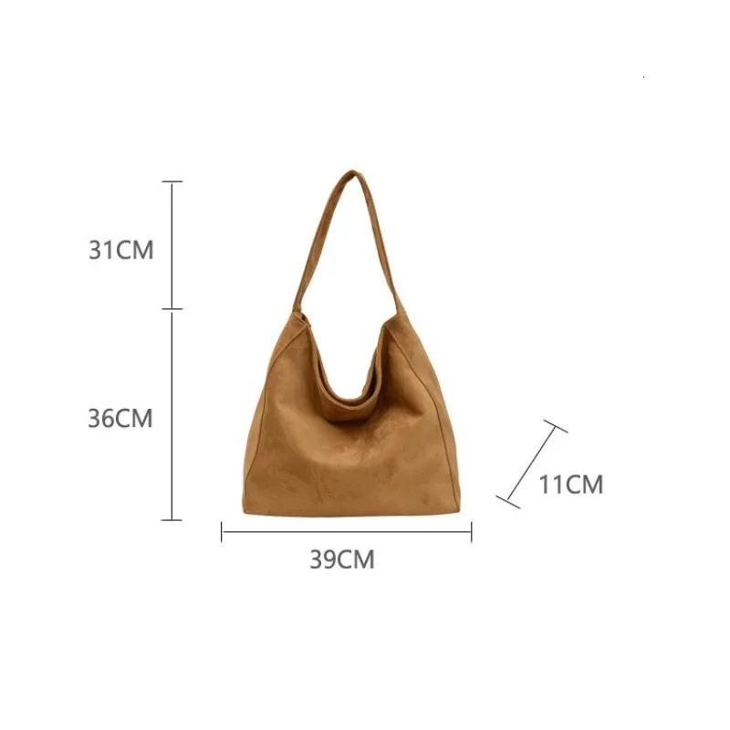 Minimalist Suede Hobo Bags in Multiple Colors Large Capacity Casual Shoulder for Womens Daily and Travel Use 251110