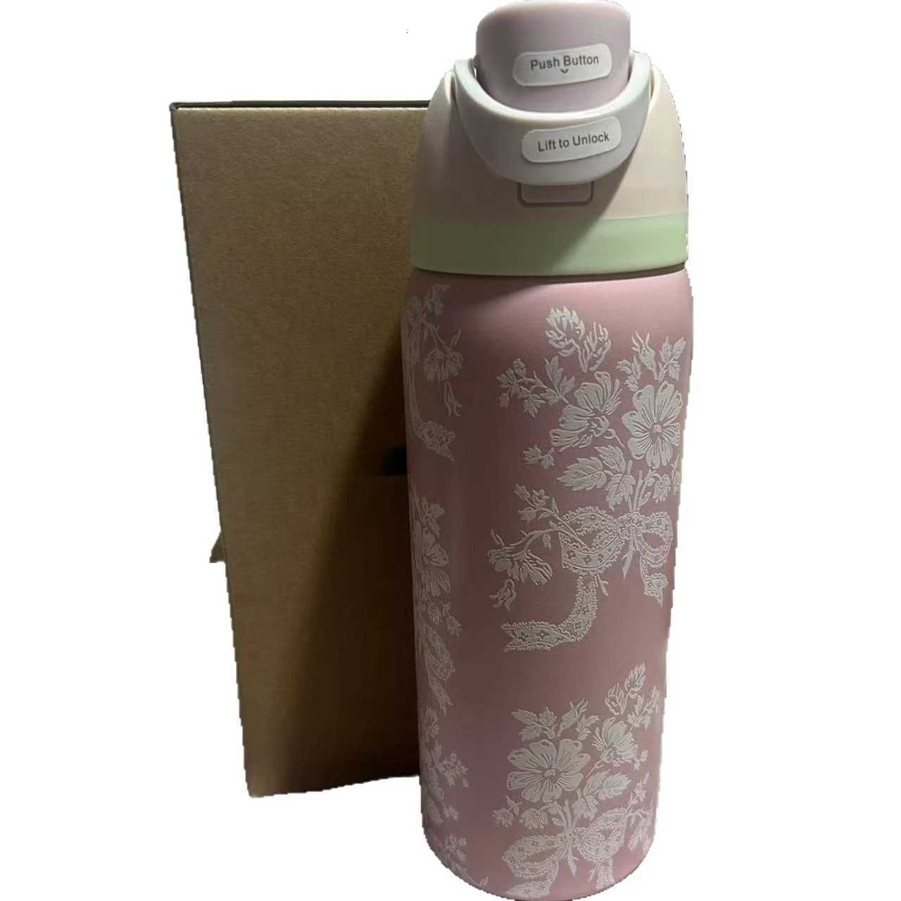 Fashionable cup Creative 32oz -Up Lid Stainless Steel Water Bottle with Straw Insated Leak-Proof Fashionable Outdoor Travel Cup Y251110