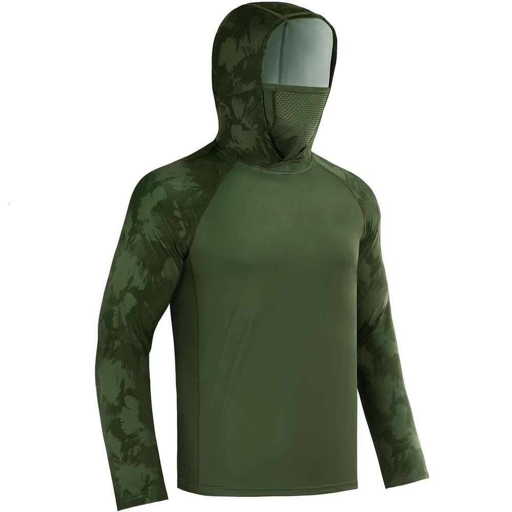 American Style Breathable Quick-Dry Stand Collar for Men Lightweight 3D Cut Sun Protection Outfit Outdoor Fishing Cycling Clothing Cross-Border