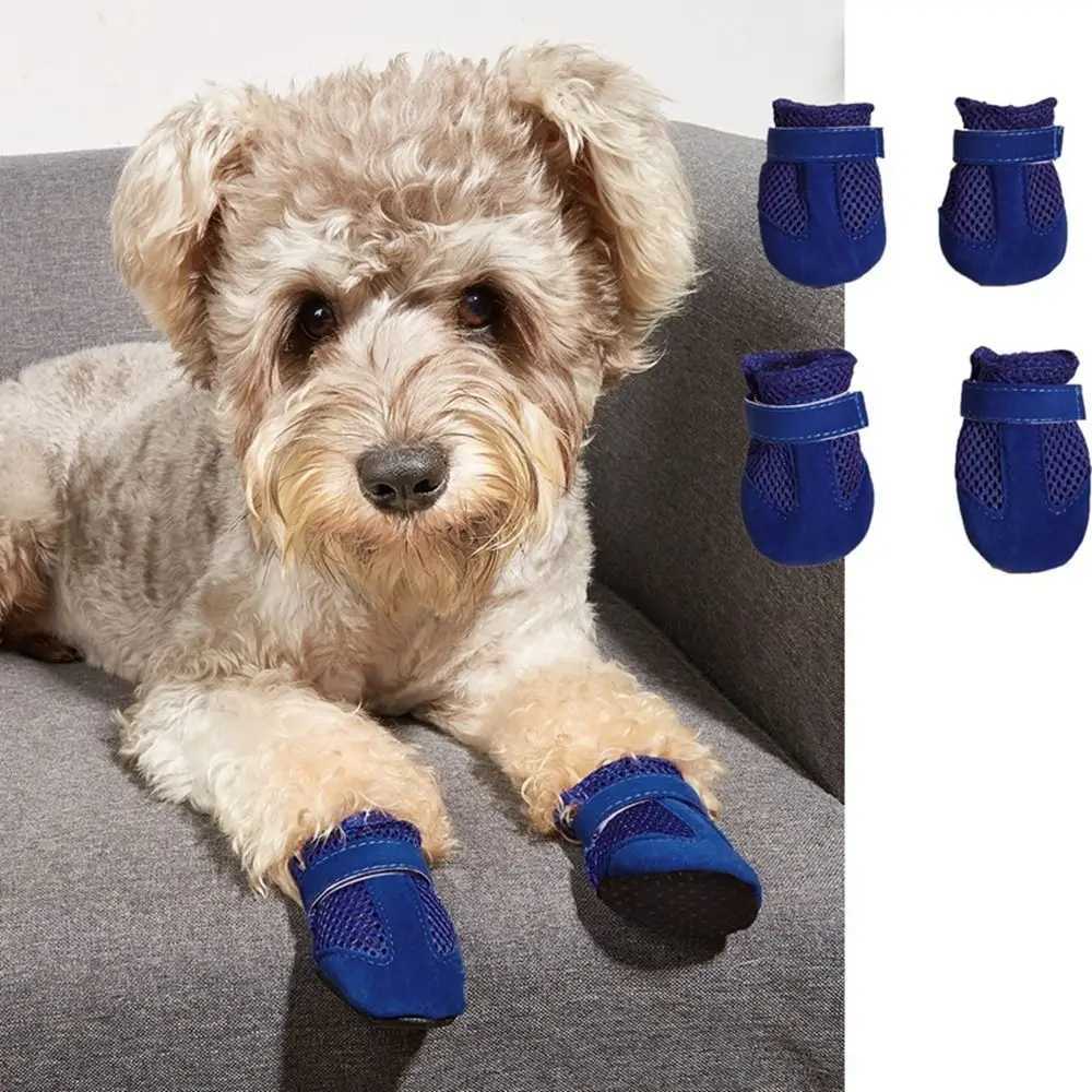 4 pieces/set of comfortable pet rain boots anti slip protection dog care mats easy to clean breathable dog boots indoor T2504010