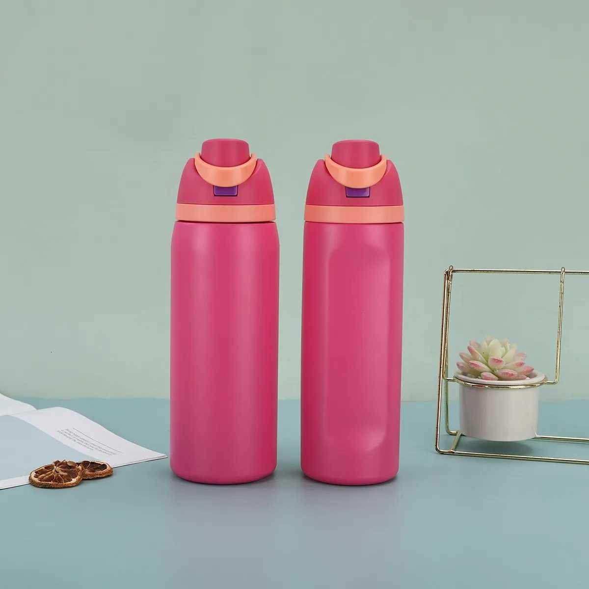 Fashionable cup Cross-border double-lid stainless steel thermos cup outdoor sports fruit cup with high value rope bouncing cup Y251110