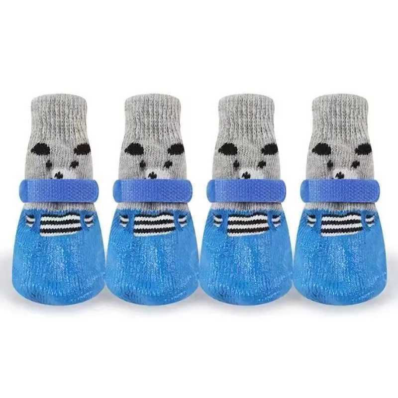 New Arrival Dogs cats boots socks waterproof dog shoes rain boots snow pet boots anti slip mini dog socks adjustable drag Z250410