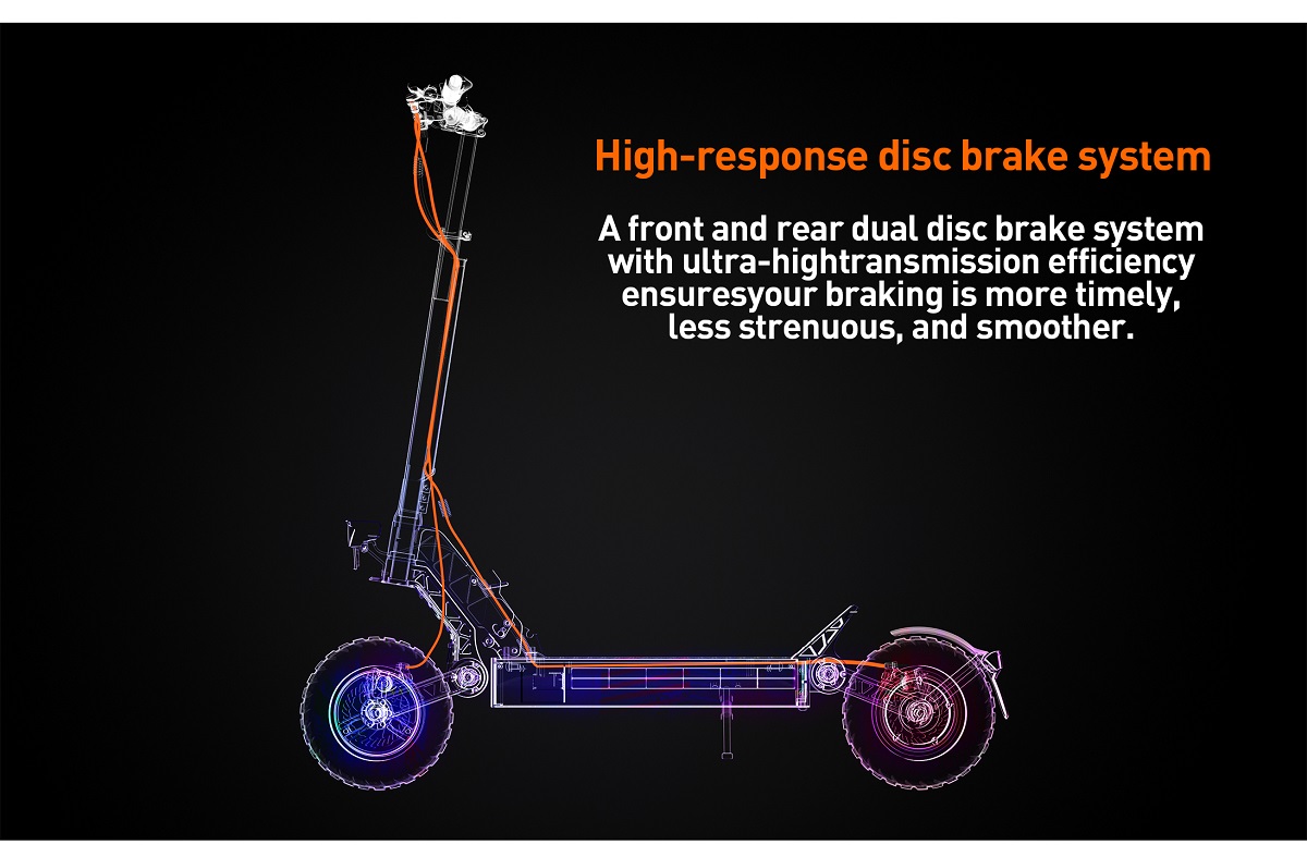 JOYOR S-5-ABE Foldable Off-Road E-Scooter 10 Inch Air Tires 48V 13Ah LCD Display Front Rear Disc Brakes Folding Electric Scooter