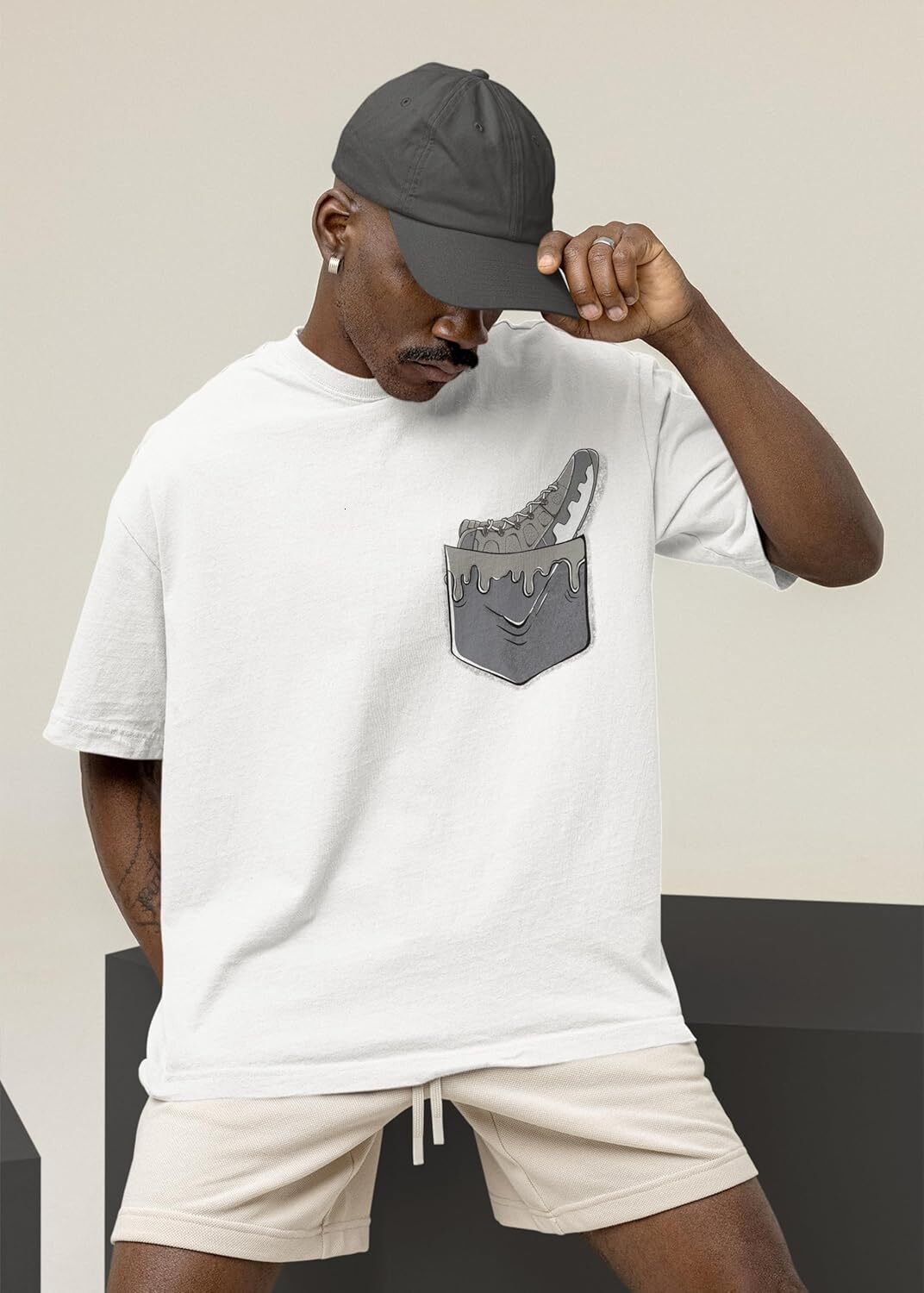T shirt for Mens AJ 9 Cool Grey 9s Cool Gray Shirt, in Pocket, Shirts Match Sneakers 2D Sneaker Graphic Tee Casual Tops Clothes Short sleeve simple si