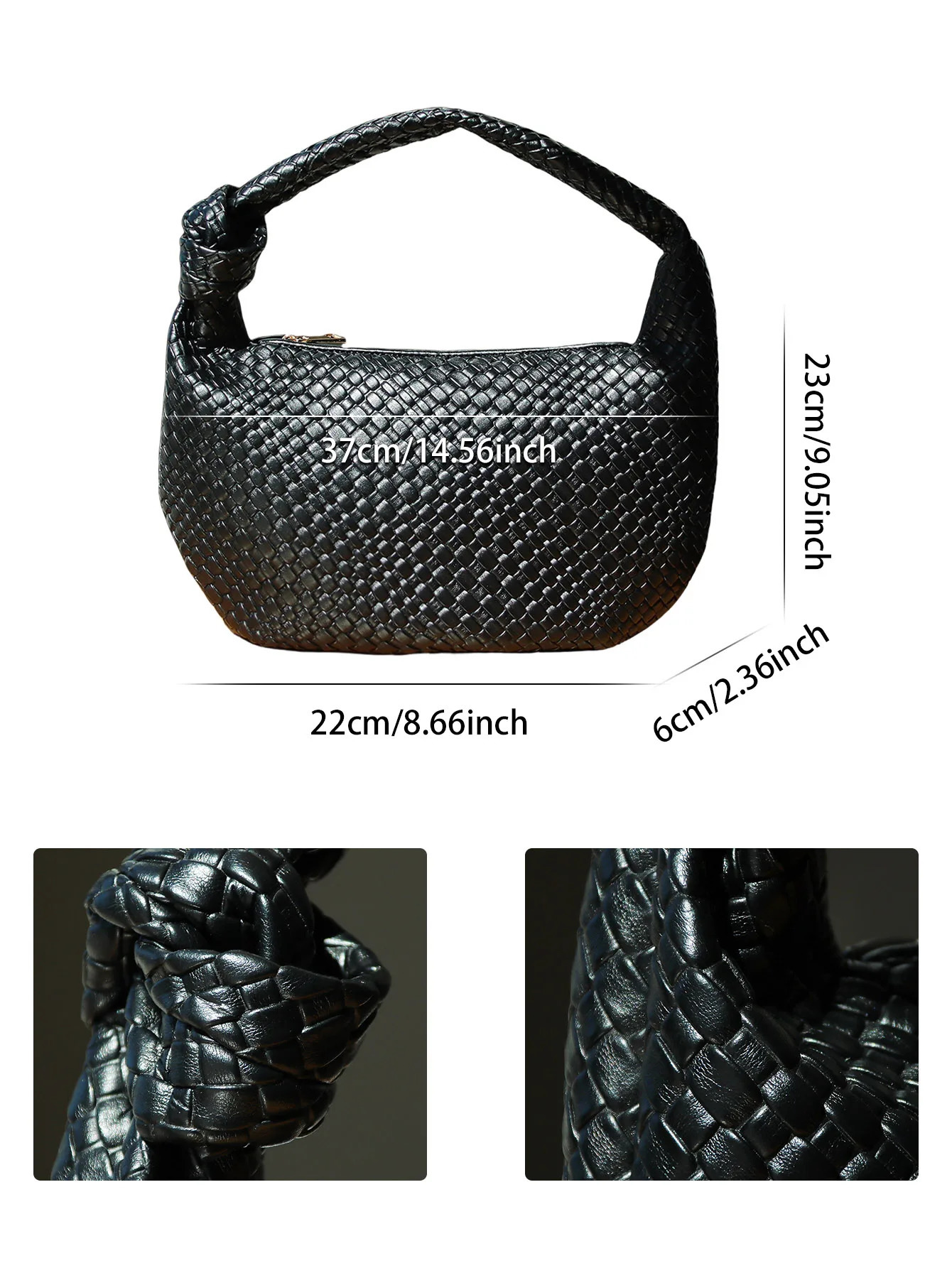 Highend woven womens bag 2024 fashionable versatile handbag Oneshoulder armpit knotted unique niche n retro 251110