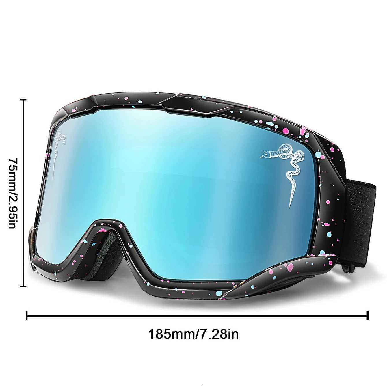 New Style Snowmobile Eyewear Snow Goggles Double Layers Ski Snowboard Glasses Outdoor Sport Cycling Googles UV400 K251110