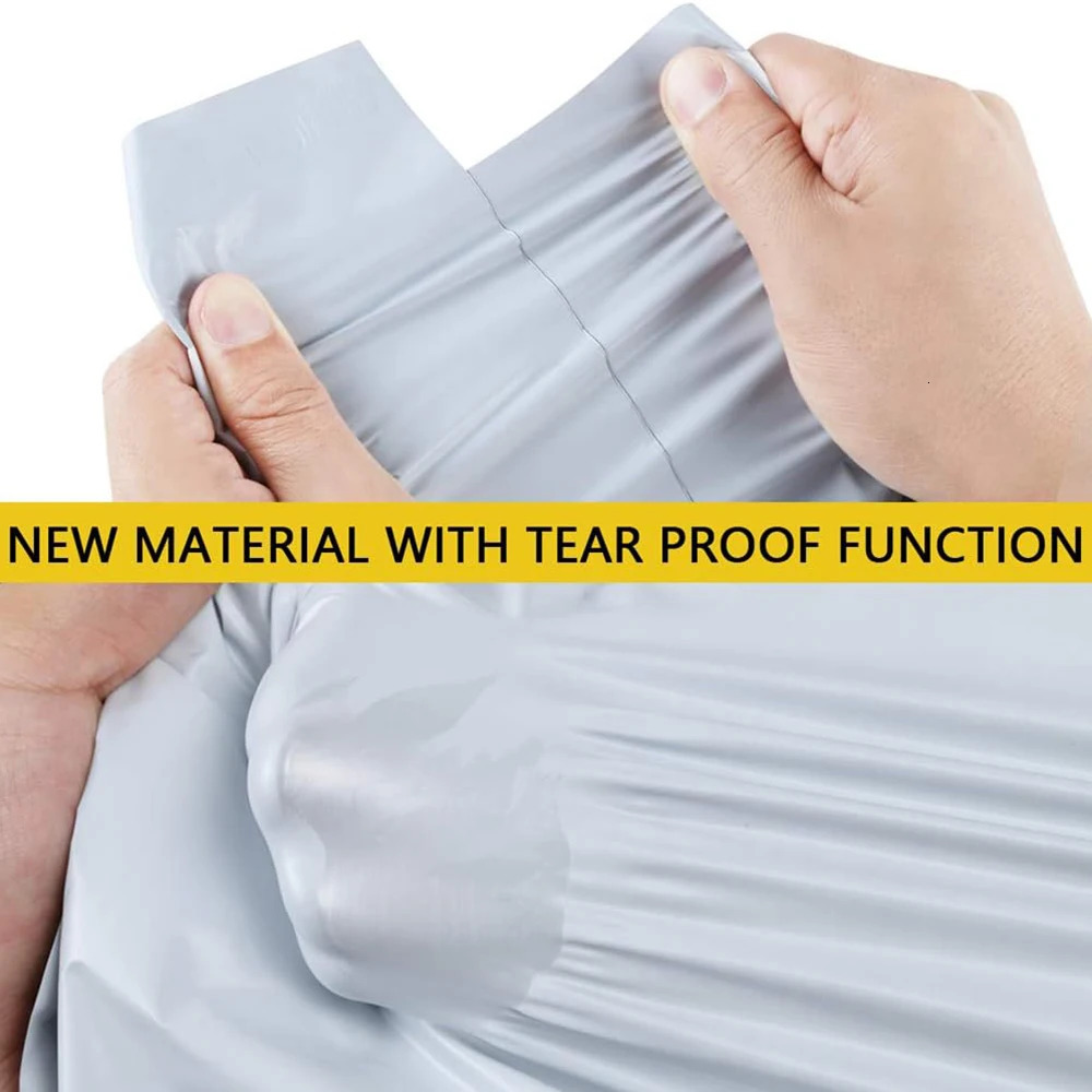 50pcsLots Bags Opaque PE Plastic Express Envelope Storage White Color Mailing Self Adhesive Seal Courier Bag 251110