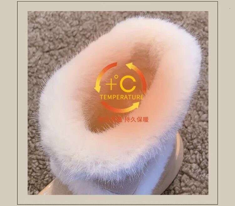 Northeast Harbin Snow for Women 2025 New Winter Fleece-Lined Thickened Warm Shoes Thick Sole Non-Slip Large Cotton Boots