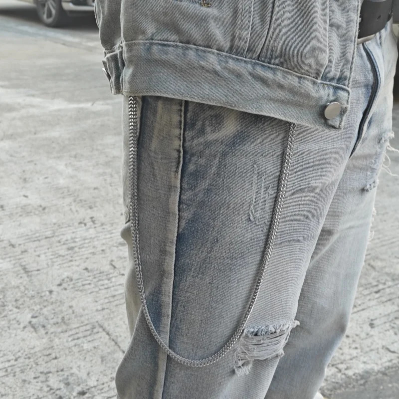 Minimalist Hip Hop Pants Chain Motorcycle Mens One Waist y Accessories Retro Keychain Punk Jewelry Gift 250410