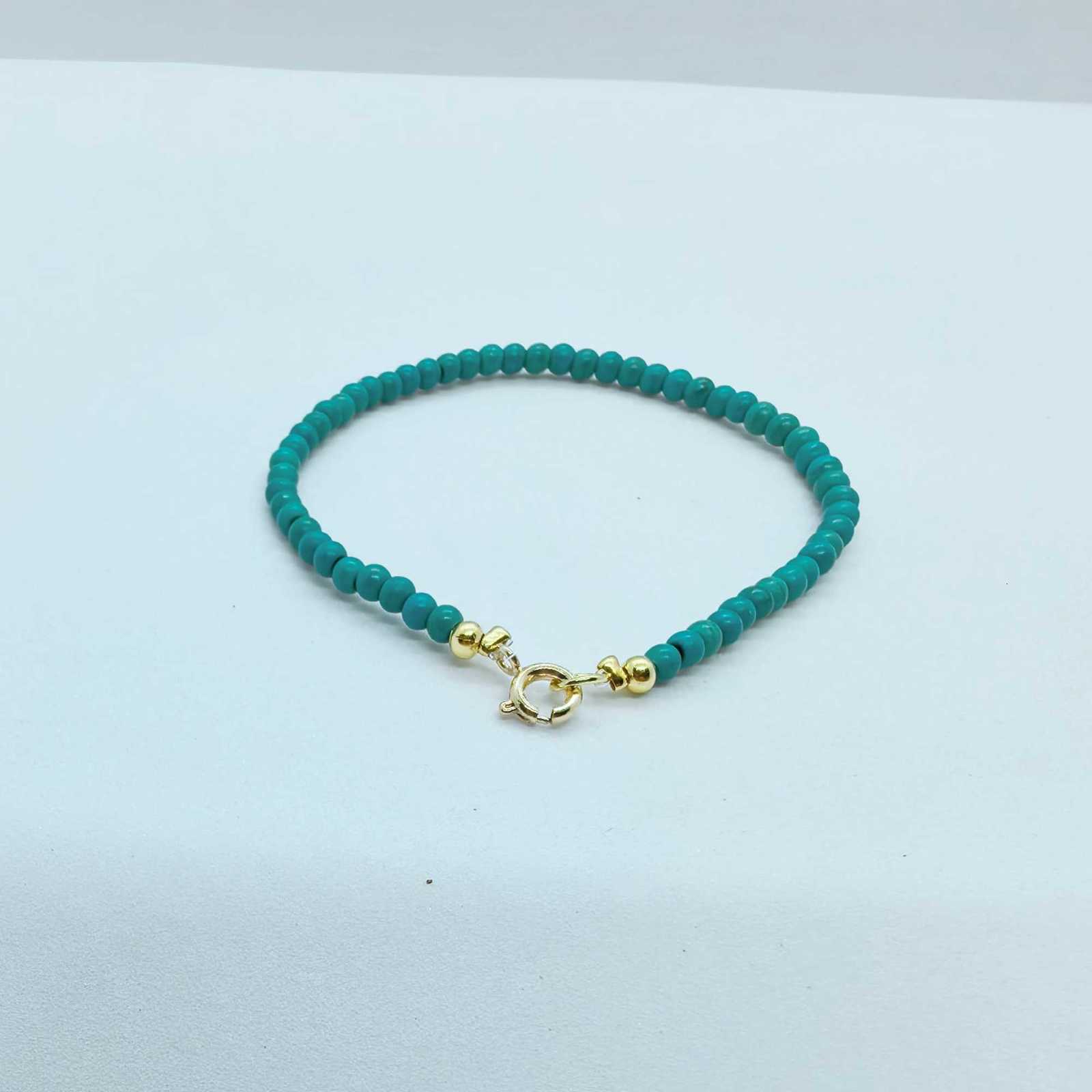 New Ultra Fine Turquoise Bracelet for Women Summer Beads Birthday Gift Vintage TurquoiseT251110