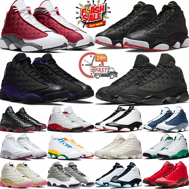Men 13s Basketball shoes 13 Flint Grey Wheat wolf grey blue playoffs toe French Brave Del Sol Obsidian Court Purple Red Flint Black Cat Hyper Royal trainers sneakers