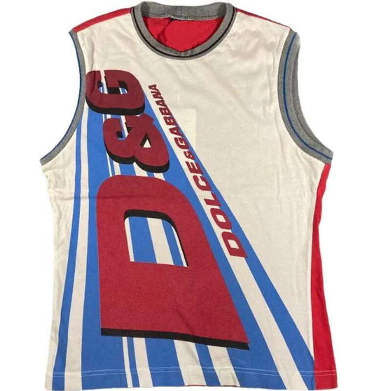 Y2K new sleeveless with letter print casual and fashionable high street women's top, vest for outerwear