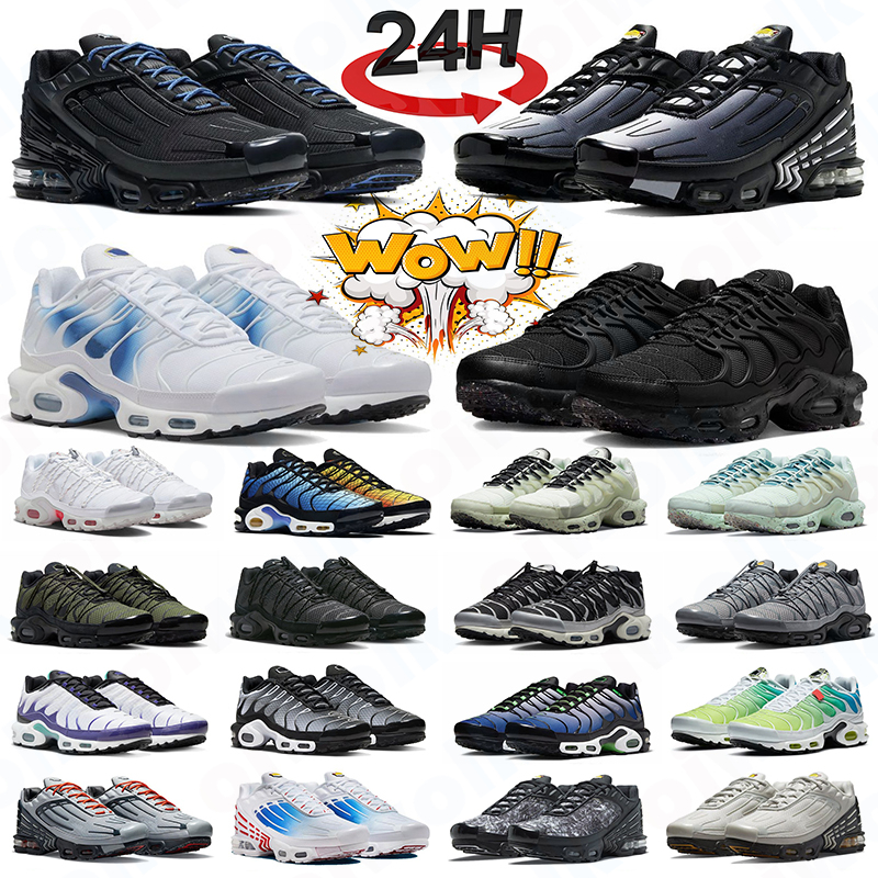 TN Designer running shoes tn sneakers tn3 triple black graphic white womens mens trainers professional running sports sneakers