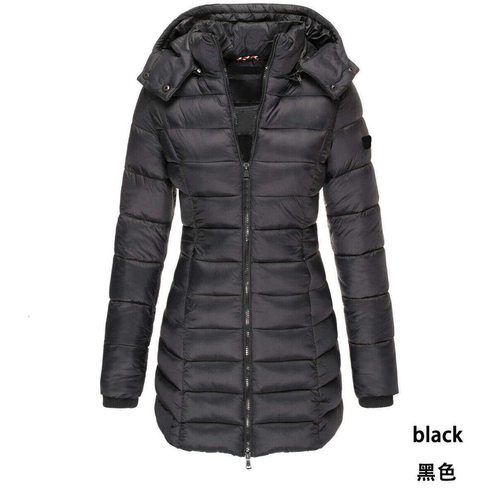 New Winter Korean Style Women's Jacket Mid-Length Slim Fit Warm Cotton Coat