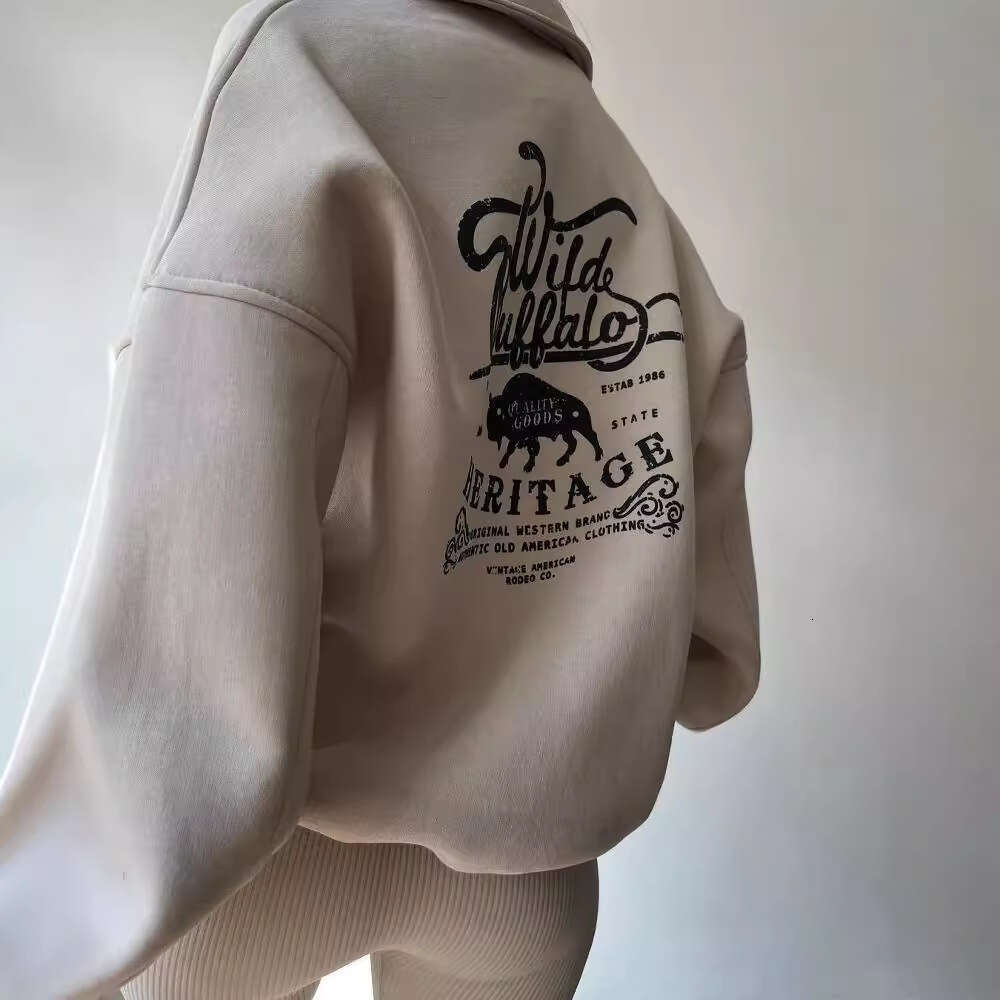 2024 New Printed Long Sleeve Hoodie for Autumn and Winter Versatile Veet