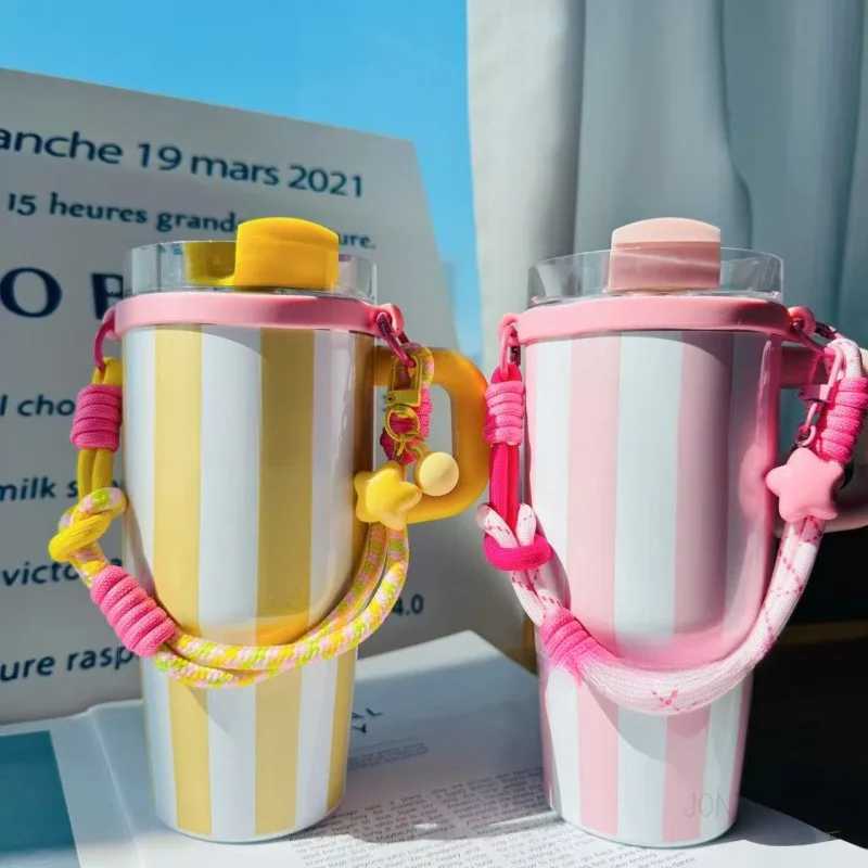 Fashionable cup Suitable for 6-10cm Cup Mouth Water Cups Portable Cup Handle Strap Holder For Thermo Accessories 30oz/40oz Strap Y251110