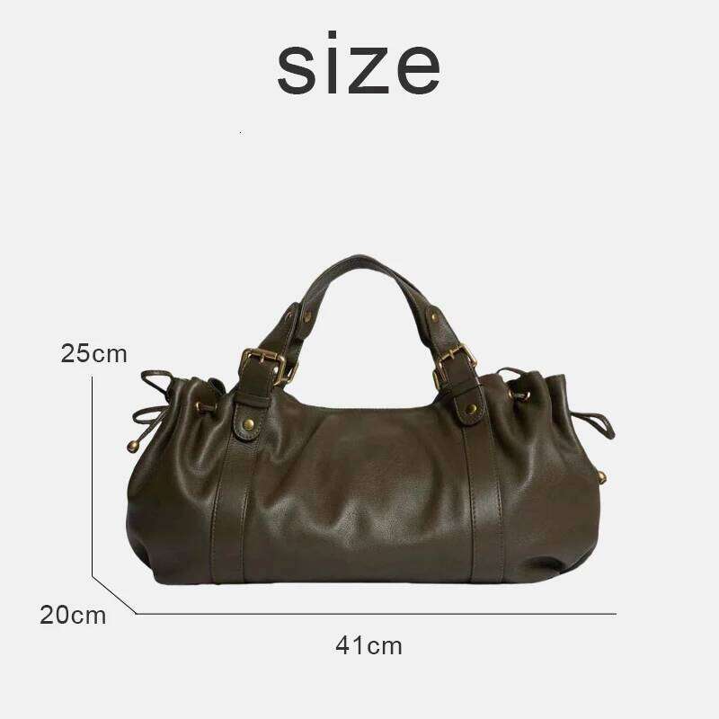 Korean Casual Bags For Women Luxury Designer Handbag And Purses 2025 New In PU Rivet Top Handle Large Capacity Underarm Shoulder