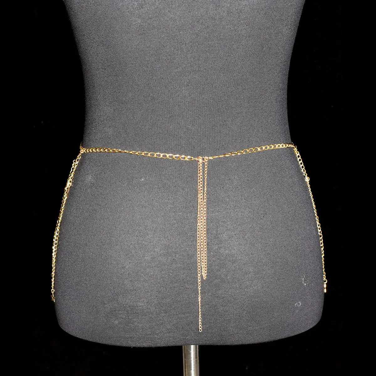 Festival Warm Metal Body Jewelry Sexy Fashion Belly Chain Tzitzit Celebrity Waist Chain Birthday Party Daily Wear Accessories X250410