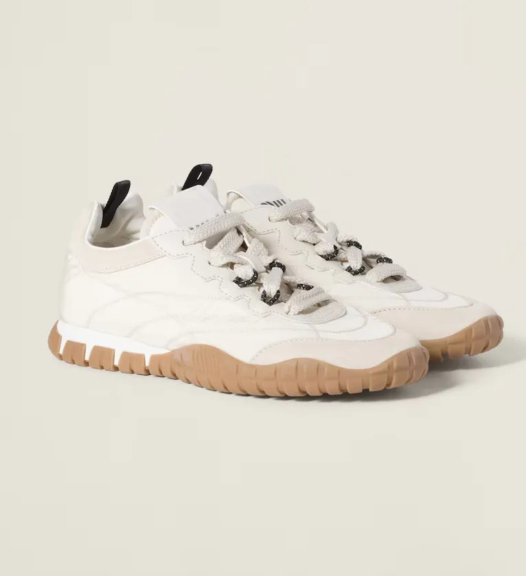 25ss Luxurious Women Tyre Trainers Technical Fabric & Suede Leather Rubber Sole Sneakers Flats Low-Top Nylon Comfort Wear Lady Girl Casual Walking With Box