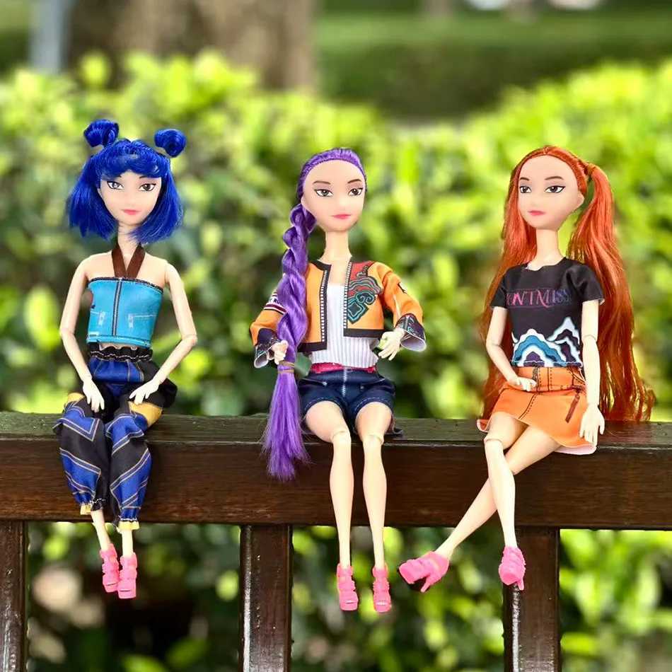 K-Pop Demon Hunters Anime Kpop Girl Group dibujos animados Rumi Zoey Mira 30cm modelo de figuras de accin muecas nias regalo Z251110