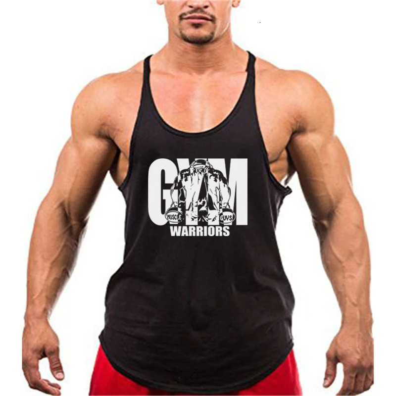 Workout Bodybuilding Sports Gym Back Tank Top Muscle Fashion Sleeveless Shirt Stringer Clothing Singlets Fitness 250409