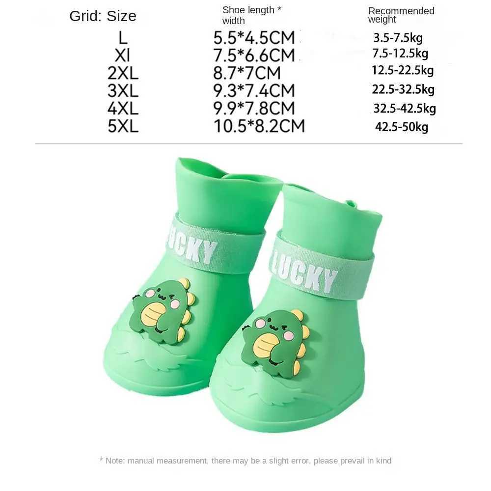 New Arrival 4 pieces of anti slip pet rain shoes new waterproof outdoor shoes socks pet silicone boots dog ankle boots Z250410