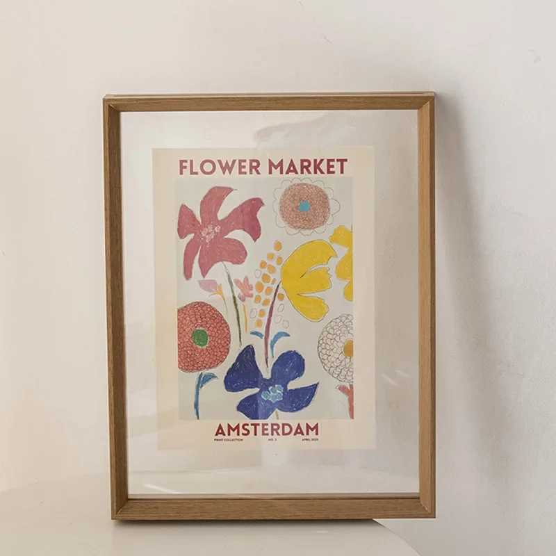 Double-sided Transparent Photo Desktop Display Table Solid Wood Specimen Embossed Acrylic Wall Picture Frame L251110 H260306