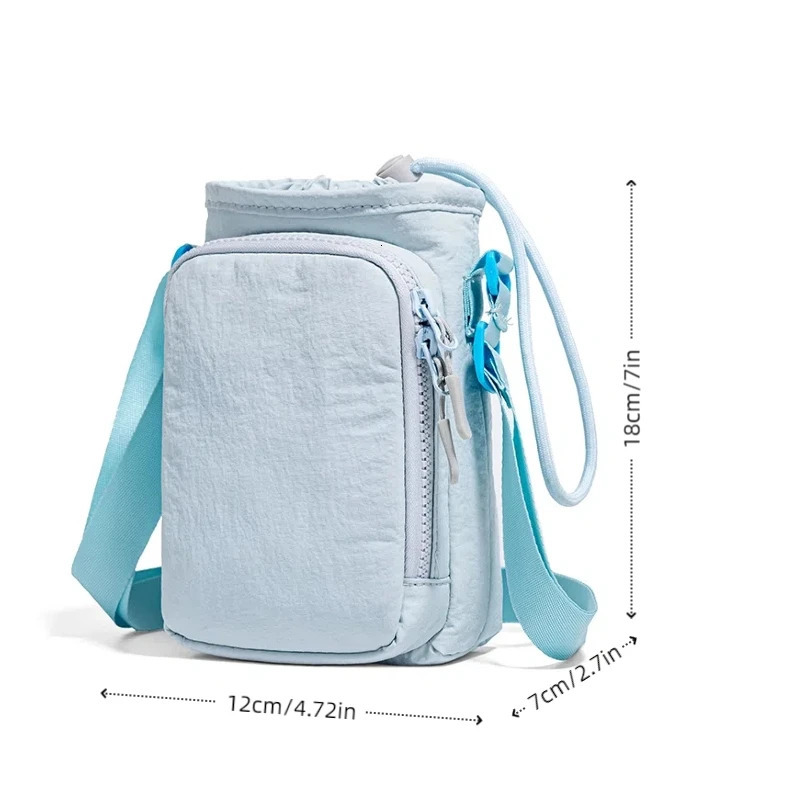 Nylon Crossbody Bag with Adjustable Strap Phone and Bottle Pocket Zipper Clre Minimalist n Everyday Carry 251110