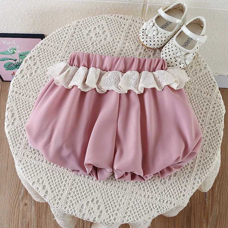 Summer Baby Shorts Girls Lace Pants Cute Bud Pants 2025 New Childrens Casual Thin Underwear 12M-5 Years Old Z250410