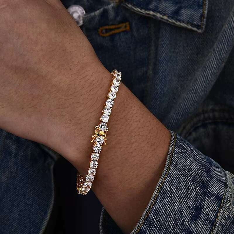 men's and women's tennis necklaces, chilled laboratory bracelets, chain k hip hop bracelets