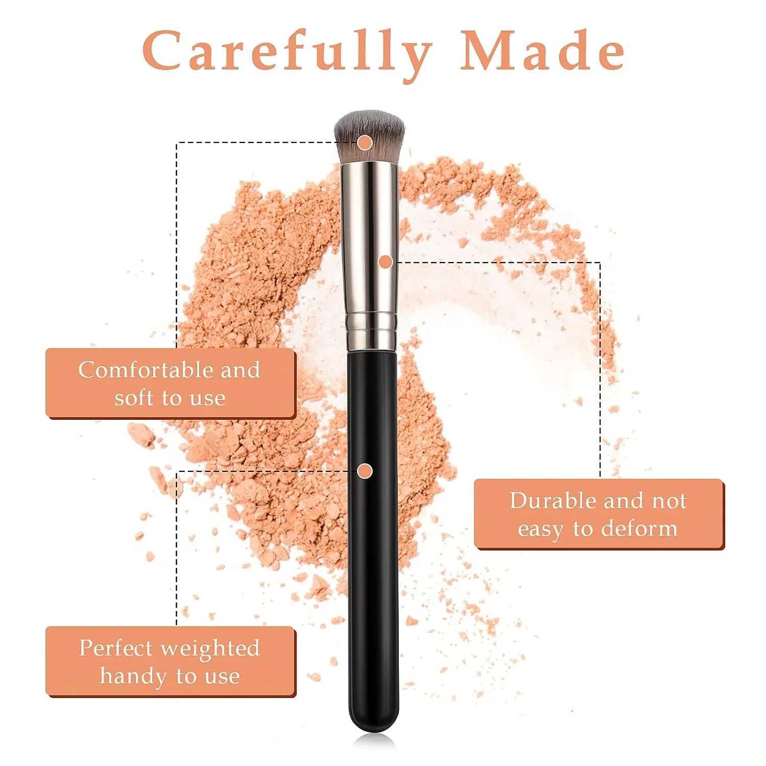1/2/5 pcs Foundation Concealer Brush Premium Contour Blusher Brushes Flawless Under Eye Dense Face Makeup Brush For Blending L251110