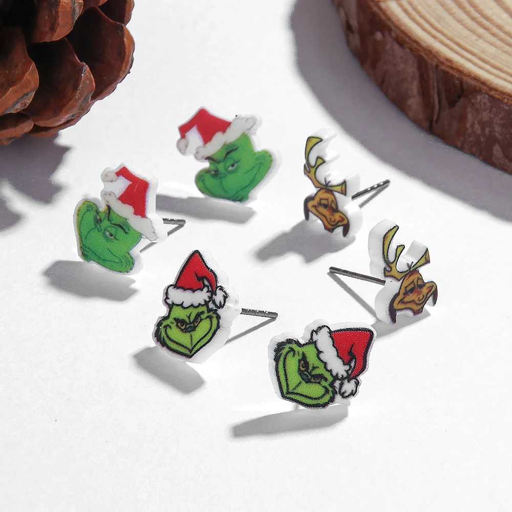 WELBACK Trendy Christmas Earrings Handmade DIY Cartoon Quirky Puppy Grimm Acrylic Dangling Earrings J251110