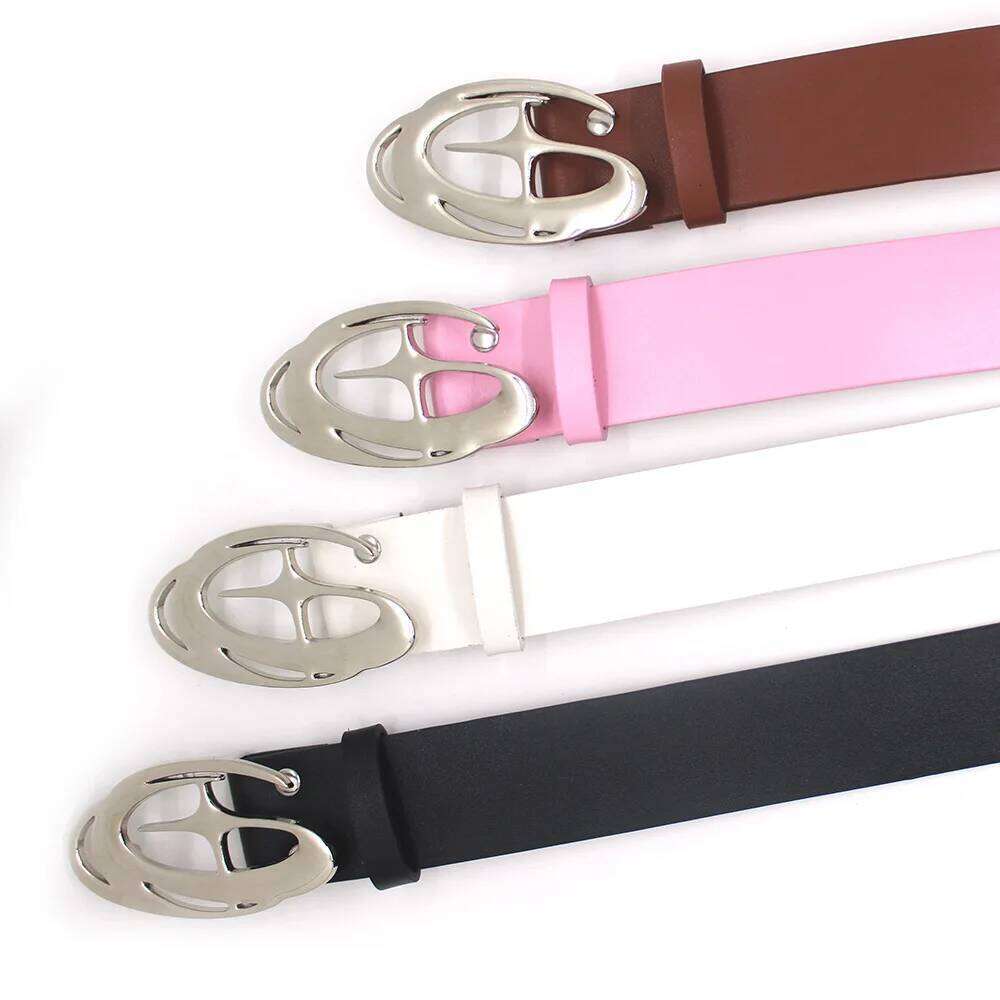 Punk Moon Star Buckle Design Cross Metal Vintage Gothic Men Women Y2k Pu Leather Waistband Jeans Pants Decorative Belt