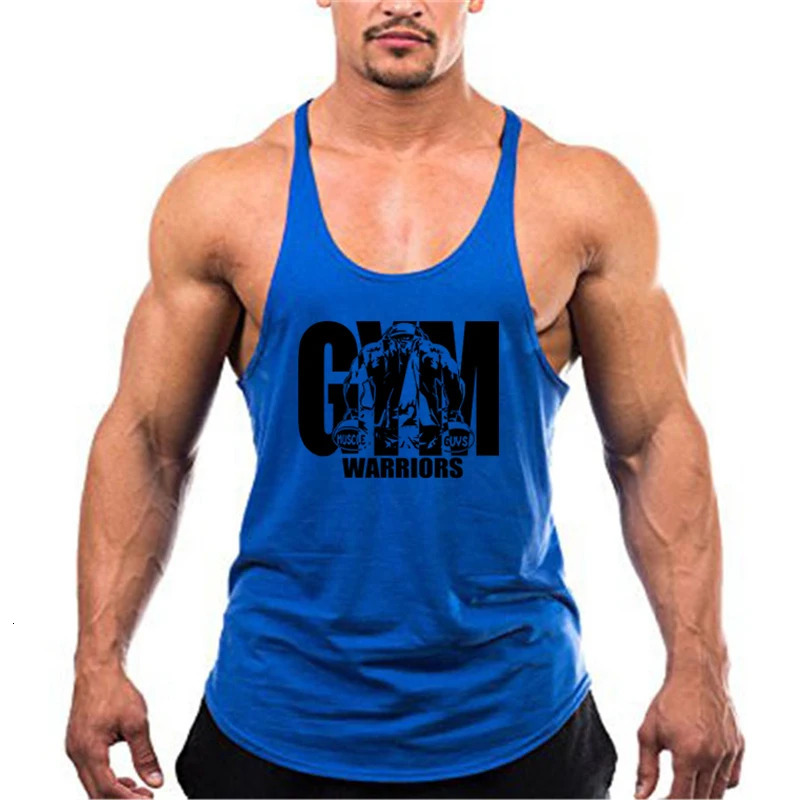 Workout Bodybuilding Sports Gym Back Tank Top Muscle Fashion Sleeveless Shirt Stringer Clothing Singlets Fitness 250409