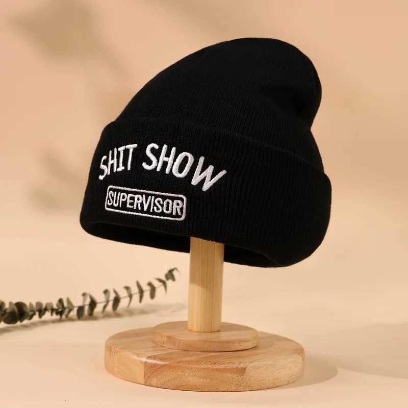 Beanies Hats Warm Women Men Winter Gothic Street Punk Knitted Bonnet Caps 100 Acrylic Fashion Keep Warm Embroidery Beanies HatsXJ251110