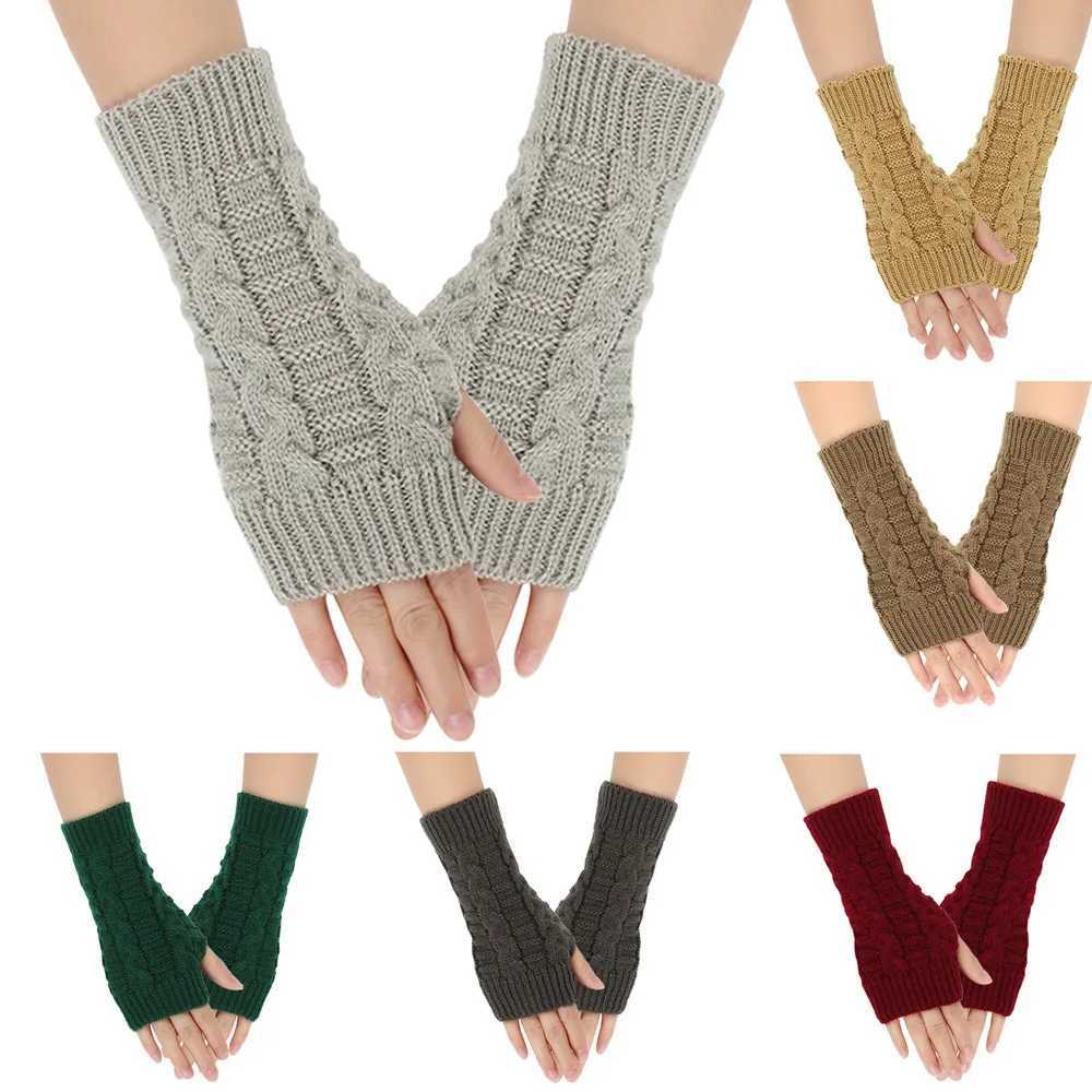Autumn Winter Solid Color Gold Velvet Knitted Gloves Cold proof Warm Fashion and Elegant Gloves for Driving and Office Working L251110