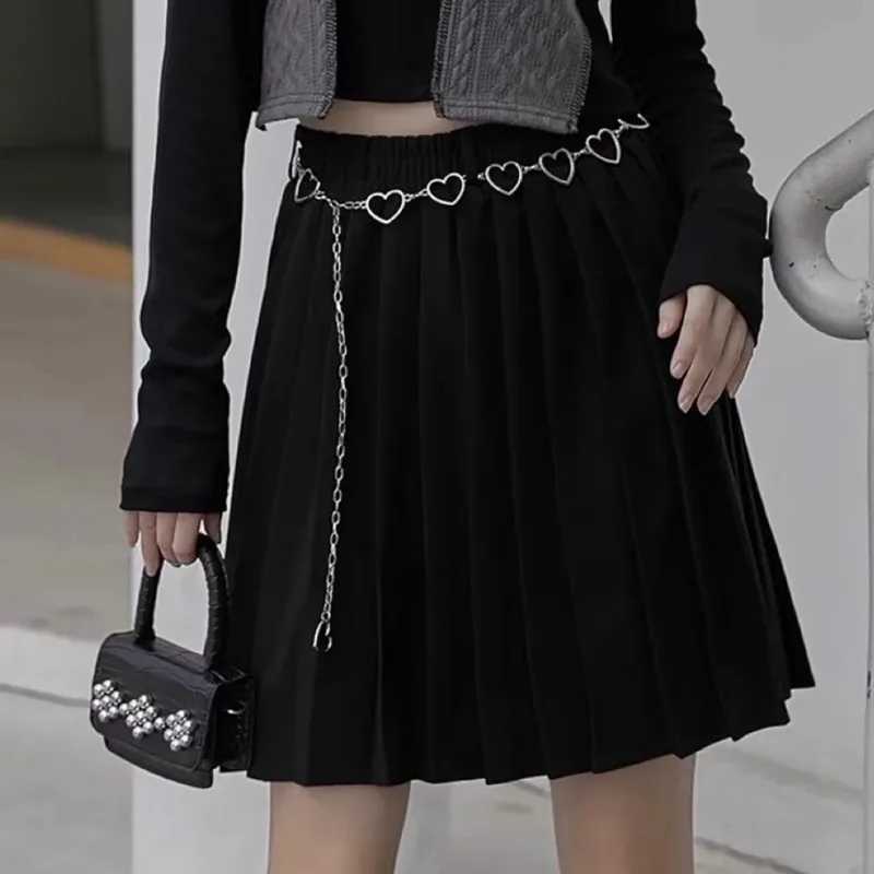 Metal belt paired with exquisite dress shirt pocket skin decorative belt pants chain simple and fashionable X250410